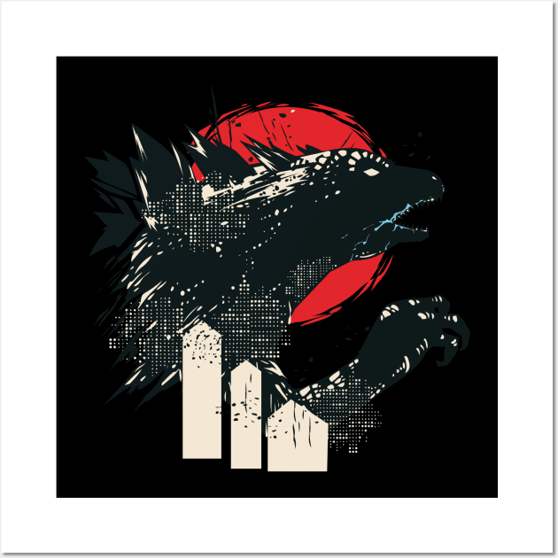 Japanese monster - Dino lovers Wall Art by GothicDesigns